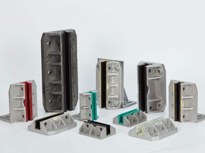 assorted elevator guide shoes for sliding inserts (product range photo)